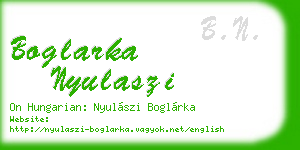 boglarka nyulaszi business card
